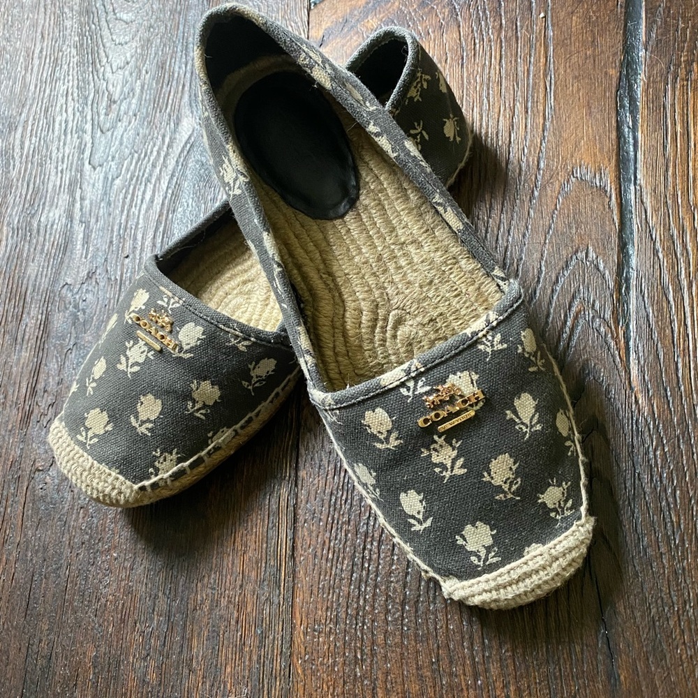 Coach
Black & Ivory Rhodelle Espadrille Flats